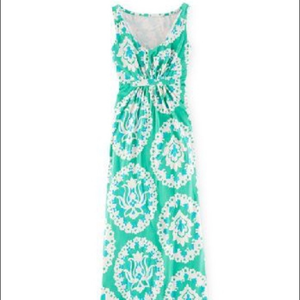 Boden Maxi Jersey dress- Green Lotus size 6Long
